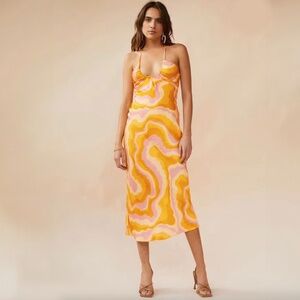 Anthropologie Midi Slip Dress / size L